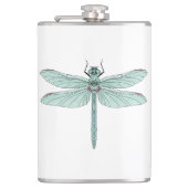 Flasques dragonfly insecte Vinyl Wrapped Flask (Devant)