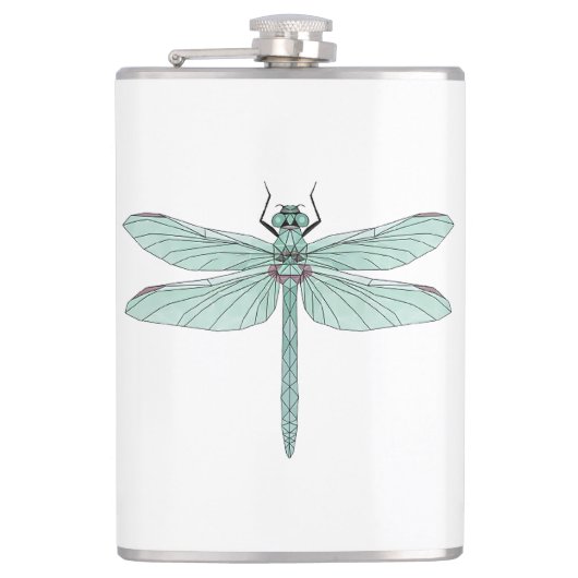 Flasques dragonfly insecte Vinyl Wrapped Flask (Devant)