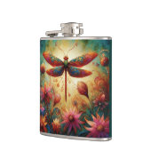 Flasques Dragonfly lunaire Floral Art Abstrait Turquoise ro (Gauche)