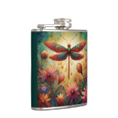 Flasques Dragonfly lunaire Floral Art Abstrait Turquoise ro (Droite)