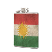 Flasques Drapeau affligé par cru du Kurdistan (Gauche)