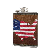 Flasques Drapeau américain et carte (Gauche)