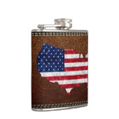 Flasques Drapeau américain et carte (Droite)