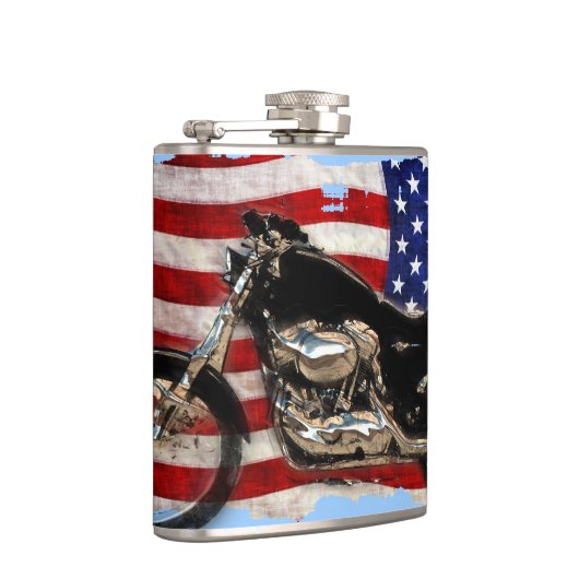 Flasques Drapeau américain et conception de moto (Droite)