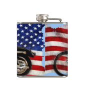 Flasques Drapeau américain et conception de moto (Dos)