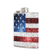 Flasques drapeau américain rouge blanc brillant parties sci (Gauche)