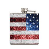 Flasques drapeau américain rouge blanc brillant parties sci (Dos)