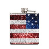Flasques Drapeau américain rouge blanc brillant parties sci (Dos)