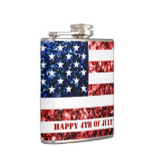 Flasques Drapeau américain rouge bleu étincelle Joyeux 4 ju (Droite)