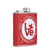 Flasques Drapeau anglais rouge AMOUR Personnalisé (Droite)