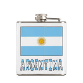 Flasques Drapeau argentin Argentine Texte personnalisé  (Dos)