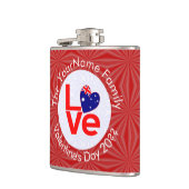 Flasques Drapeau Australien Rouge Lettres LOVE Drapeau Pers (Gauche)