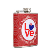 Flasques Drapeau Australien Rouge Lettres LOVE Drapeau Pers (Droite)