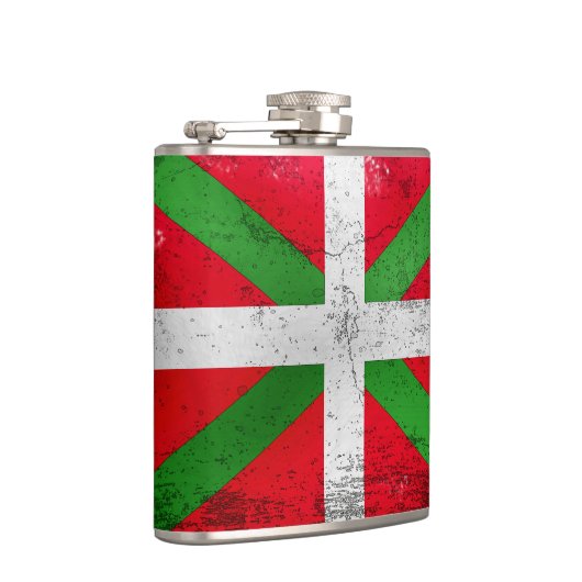 Flasques Drapeau Basque affligé de style : Ikurriña, (Droite)