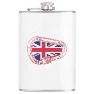 Flasques Drapeau britannique Escalade carabiner