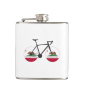 Flasques Drapeau californien à vélo (Devant)