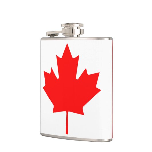 Flasques Drapeau canadien Fiole de feuille d'érable rouge (Gauche)