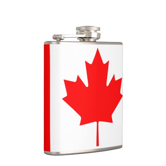 Flasques Drapeau canadien Fiole de feuille d'érable rouge (Droite)