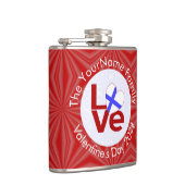 Flasques Drapeau d'amour rouge finlandais personnalisé (Droite)