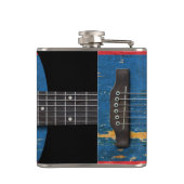Flasques Drapeau de Belize sur la vieille guitare (Dos)