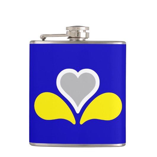 Flasques Drapeau de Bruxelles, Belgique Hip Flask (Devant)