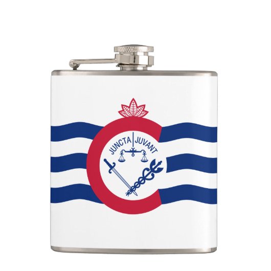 Flasques Drapeau de Cincinnati, Ohio Hip Flask (Devant)
