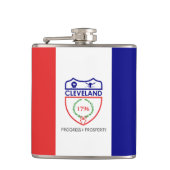 Flasques Drapeau de Cleveland, Ohio Hip Flask (Devant)