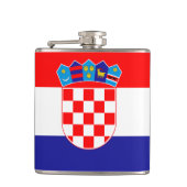 Flasques Drapeau de Croatie Fiole enveloppée de vinyle (Devant)