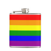 Flasques Drapeau de fierté LGBTQIA+ Couleurs arc-en-ciel (Devant)