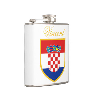 Flasques Drapeau de la Croatie personnalisé