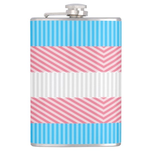 Flasques Drapeau de la fierté transgenre Abstraite de la ba (Devant)