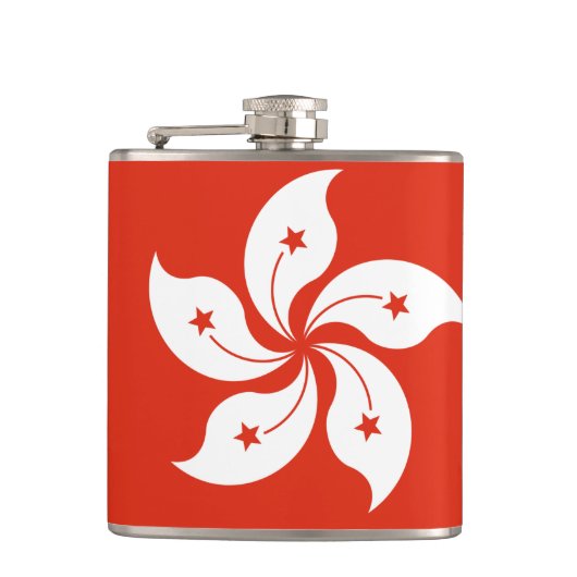 Flasques Drapeau de la fiole hongkongaise enveloppée de vin (Devant)