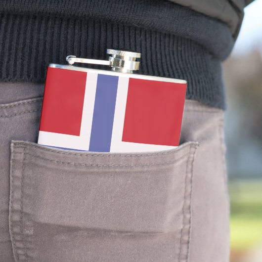 Flasques Drapeau de la Norvège (En situation)