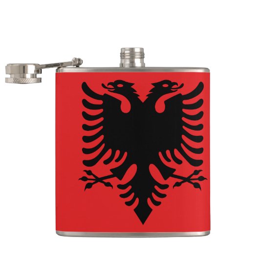 Flasques Drapeau de l'Albanie (Ouvert)