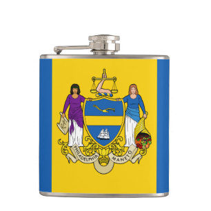 Flasques Drapeau de Philadelphie, Pennsylvanie Hip Flask
