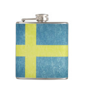 Flasques Drapeau de Suède Grunge (Devant)