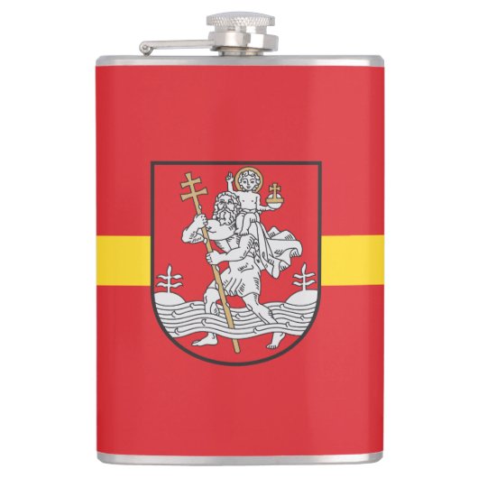 Flasques Drapeau de Vilnius, Lituanie Hip Flask (Devant)