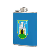 Flasques Drapeau de Zagreb, Croatie Hip Flask (Gauche)