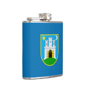 Flasques Drapeau de Zagreb, Croatie Hip Flask (Droite)