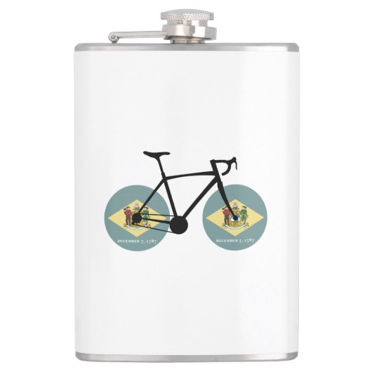 Flasques Drapeau Delaware Cycling (Devant)