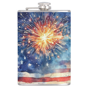 Flasques Drapeau des États-Unis. Serment d'allégeance.