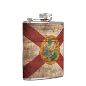 Flasques Drapeau d'état de la Floride sur le vieux grain en (Droite)