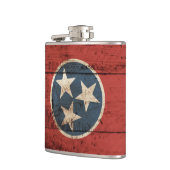 Flasques Drapeau d'état du Tennessee sur le vieux grain en (Gauche)