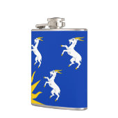 Flasques Drapeau du Merionethshire Hip Flask (Gauche)