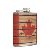 Flasques Drapeau en bois rustique du Canada (Droite)