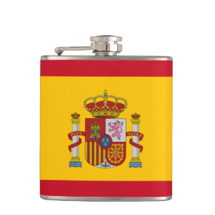 Flasques Drapeau espagnol au coeur rouge - España/fans spo