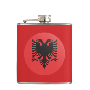 Flasques Drapeau et boisson albanais, voyage Albanie/fans s