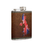 Flasques Drapeau et carte britanniques (Droite)