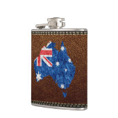 Flasques Drapeau et carte de l'Australie (Gauche)