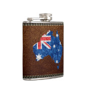 Flasques Drapeau et carte de l'Australie (Droite)